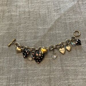 Betsey Johnson Gold and Silver Charm Bracelet